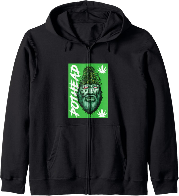 Gras Geschenk Topfkopf und Marihuana Geschenk Kapuzenjacke