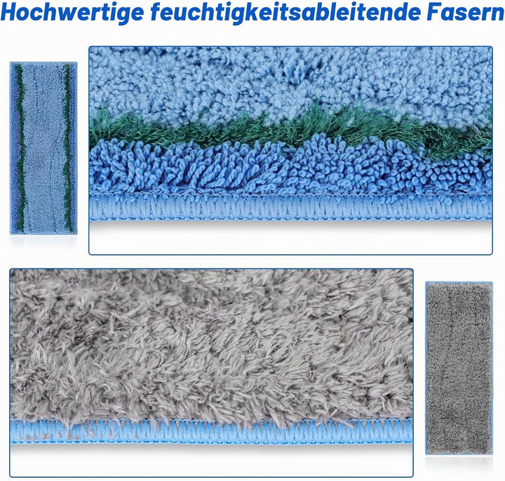 Sgizoku 8 Stück Waschbare Wischtücher für iRobot Braava M6 Serie,Wiederverwendbare Mop-Pads für i Ro