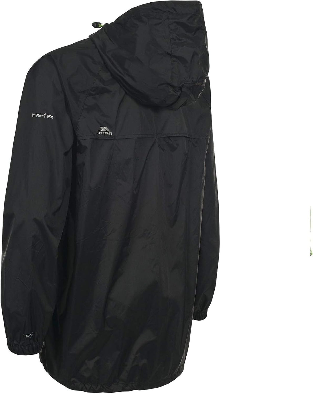 Trespass Unisex Qikpac Jacket Kompakt Zusammenrollbare Wasserdichte Regenjacke (1er Pack) L Schwarz