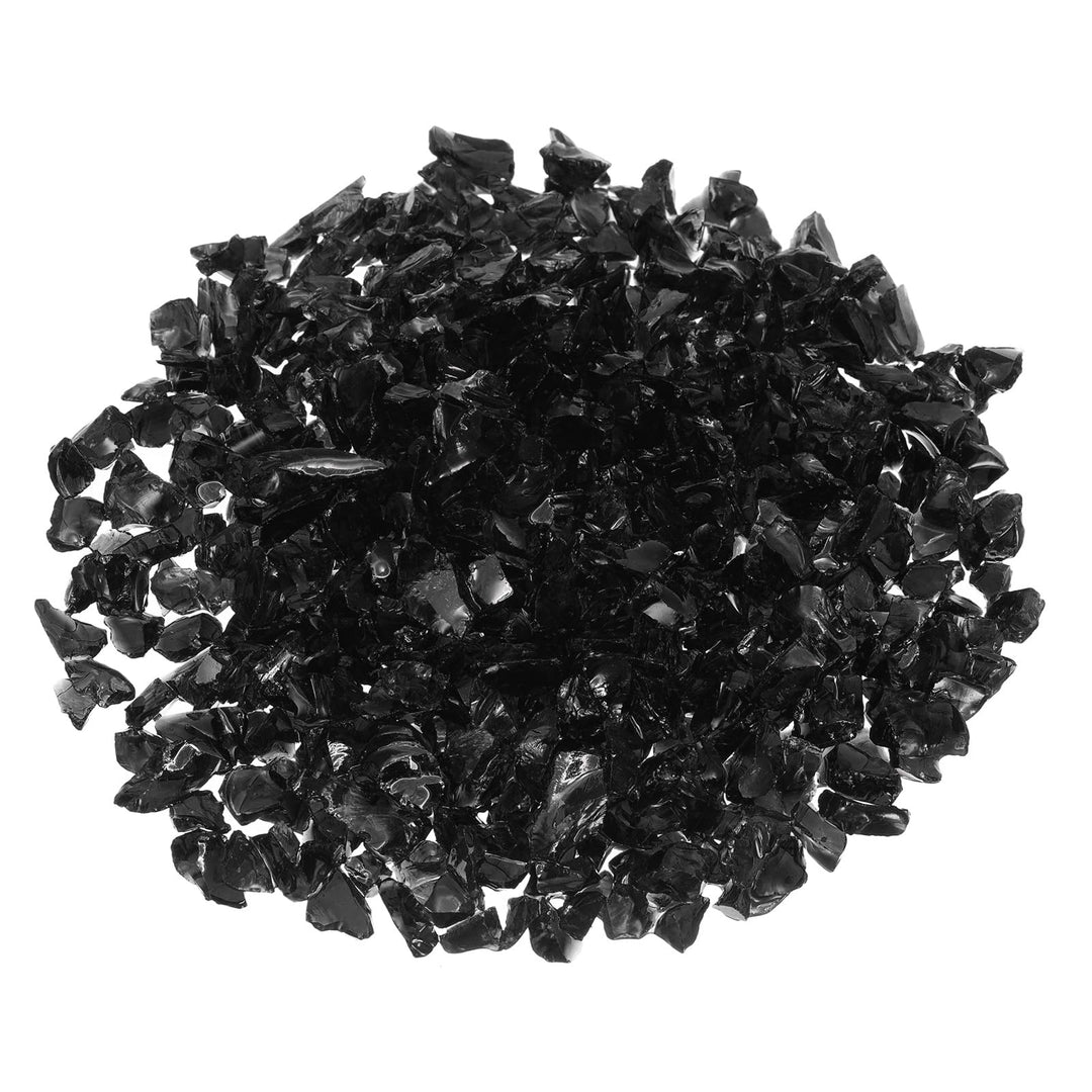 QUARKZMAN 1 Pfund Feuer Glas Felsen 6-9mm Hoch Glanz Reflektierend Feuerstelle Glas für Kamin Feuers