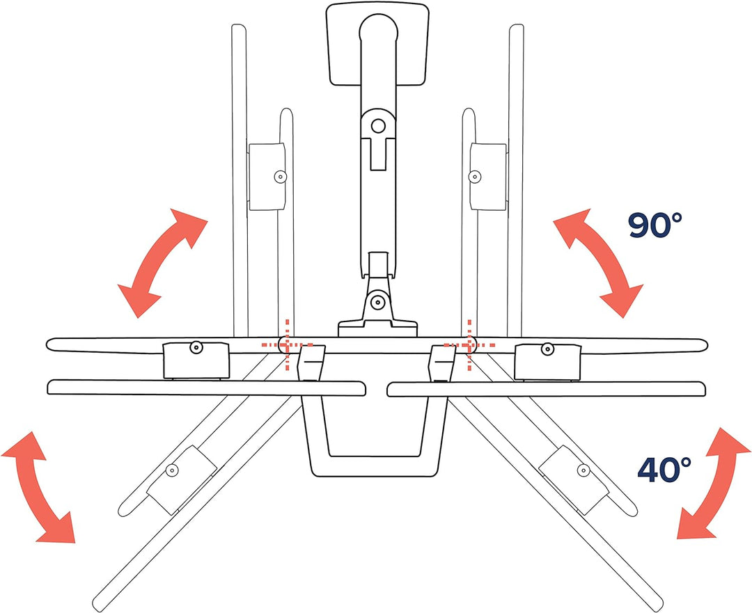 ERGOTRON HX Dual Monitor Arm in Schwarz - Monitor Tischhalterung mit patentierter CF-Technologie für