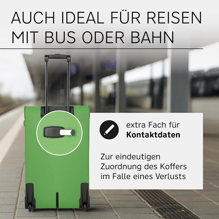 paklite Reisekoffer mit 2 Rollen, Rollkoffer mittelgross, Orlando, klassischer Weichschalen Trolley