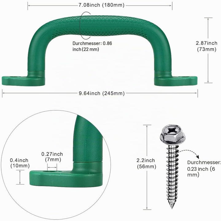 Dolibest Klettergriffe, 18cm Klettergerüst Haltegriffe Kinder rutschfeste Solide Handgriffe für Spie
