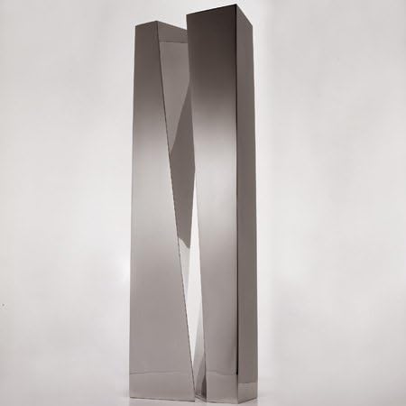 Alessi Crevasse ZH01 Design Blumenvase, Edelstahl, Glänzend Poliert