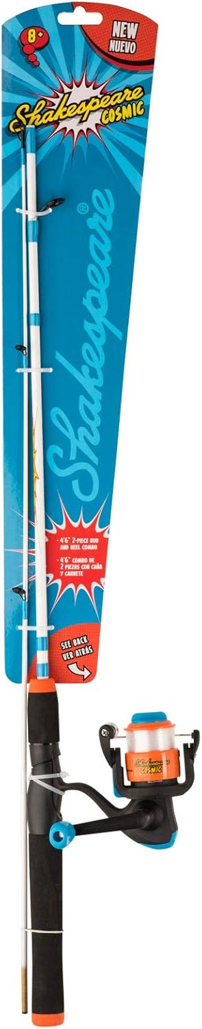 Shakespeare Cosmic Kinder-Angelruten- und Rollen-Kombi-Set – einsatzbereit mit Schnur 15-35g| 2.40m