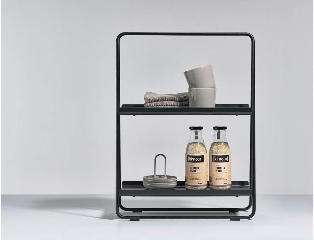 Zone Denmark A-Table Kleines Regal, Standregal aus Metall, 43 x 23 x 58 cm, Schwarz 58cm Schwarz, 58