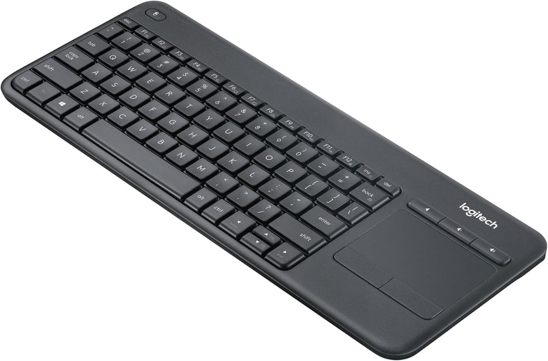 Logitech K400 Plus Kabellose Touch-TV-Tastatur mit integriertem Touchpad, Französisches AZERTY-Layou