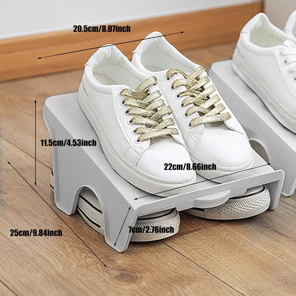 Schuhschlitze Organizer, 4PCS Schuh Organisierer Rutschfest Schuhe Schrank Schuhorganizer Platzspare