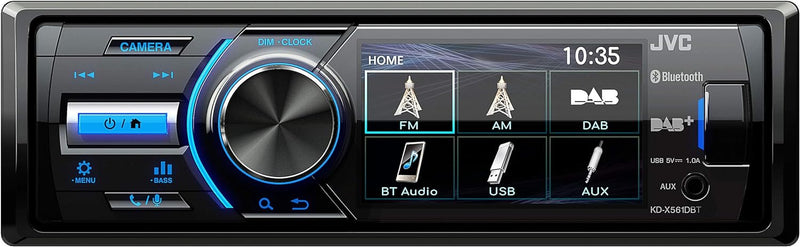 JVC KD-X561DBT USB-Autoradio mit DAB+, Bluetooth und 3" TFT-Farbdisplay (Rückfahrkameraeingang, AUX-