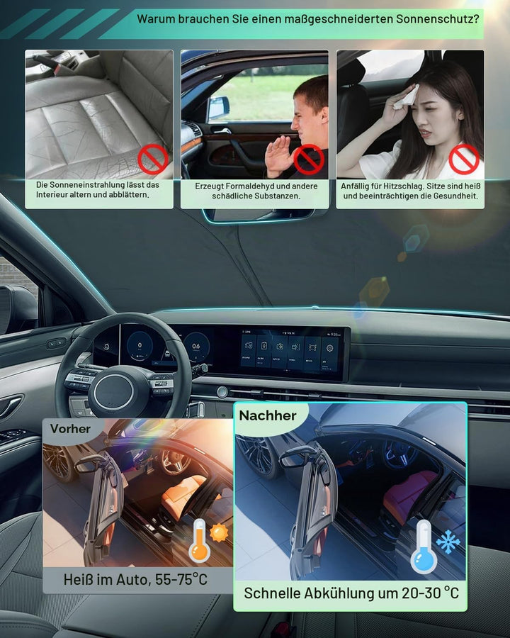 GAFAT Hyunda-i Tucson 2015-2024 2025 Sonnenschutz Frontscheibe Innen, Tucson 2023 2022 Windschutzsch