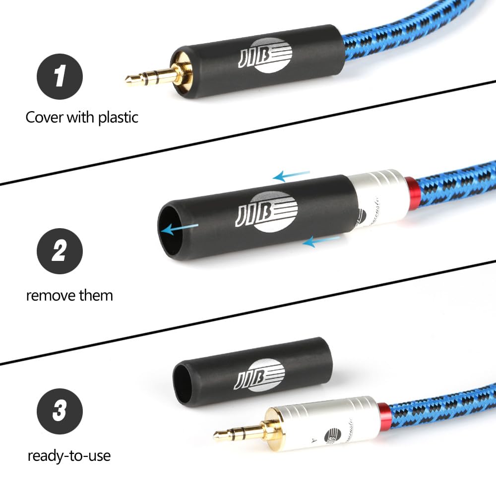 BOAACOUSTIC 3,5mm klinkenkabel, Aux Kabel,Audio Kabel, Stereo Klinke auf Klinke Kopfhörerkabel für i