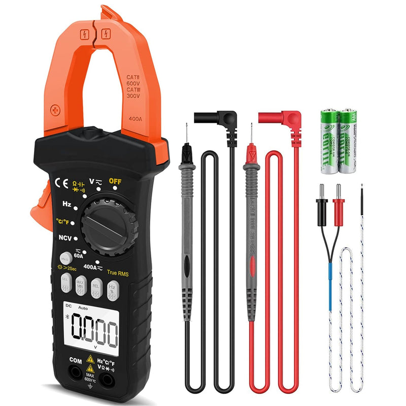 LYCEBELL Stromzange, LC-7200B TRMS Strommesszange Multimeter, Zangenmultimeter für AC DC Spannung &