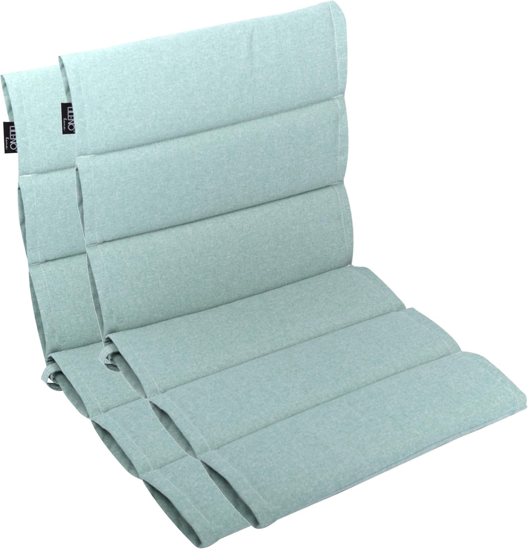 LILENO HOME Gartenstuhl Auflagen als [2er Set - Niedriglehner] in Petrol - Bequeme Liegen als Sitzau