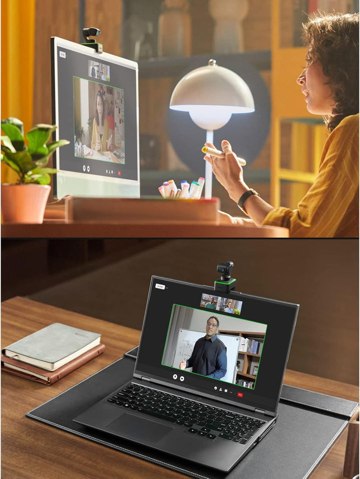 Insta360 Link mit offiziellem Aufkleber-Set - PTZ 4K Webcam, AI-Tracking, Gestensteuerung, HDR, Raus