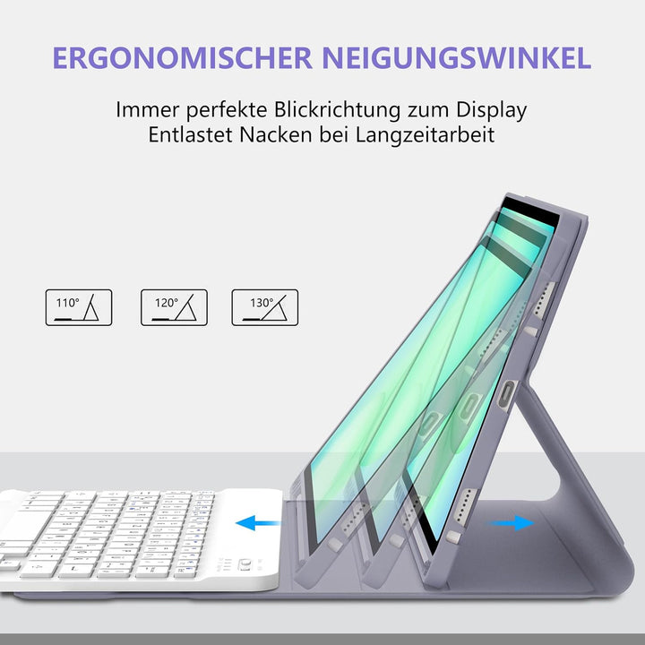 Hülle mit Tastatur für Samsung Galaxy Tab A11+ 11" & A9+ 11" (2025/2023), SchutzHülle, Deutscher QWE
