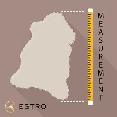 ESTRO | Echt ISLÄNDISCHER Schaffell Lammfell Teppich | Glänzend und luxuriös | Farbvielfalt ESI (Ony