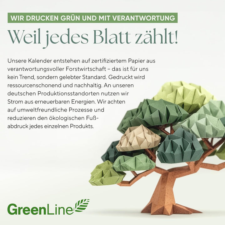 GreenLine - Jungle 2026 – Familienplaner 22x45 cm, nachhaltiger Wandkalender mit 5 Spalten, exotisch