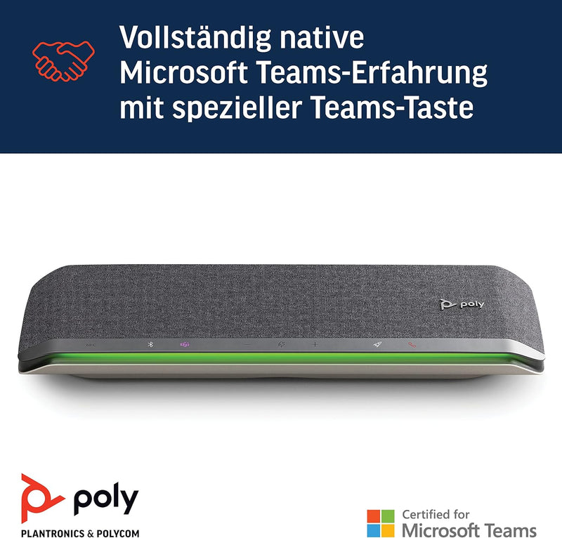 Poly - Sync 60 Smart Speaker-Phone (Plantronics) für Flexibles Arbeiten - Anschluss an PC/Mac mit US