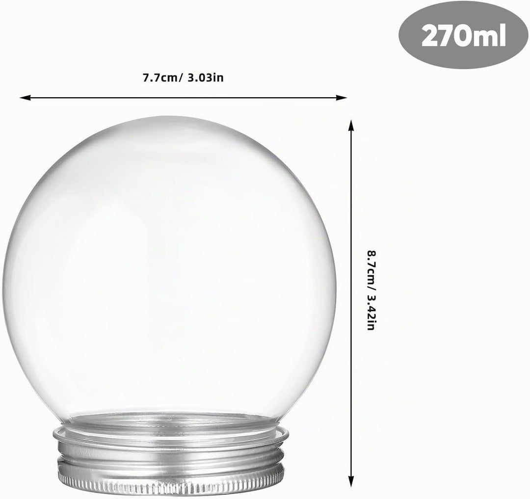 Gatuida 10Stücke Befüllbare Weihnachtskugeln Transparente Süssigkeitenflaschen Wiederverwendbare DIY