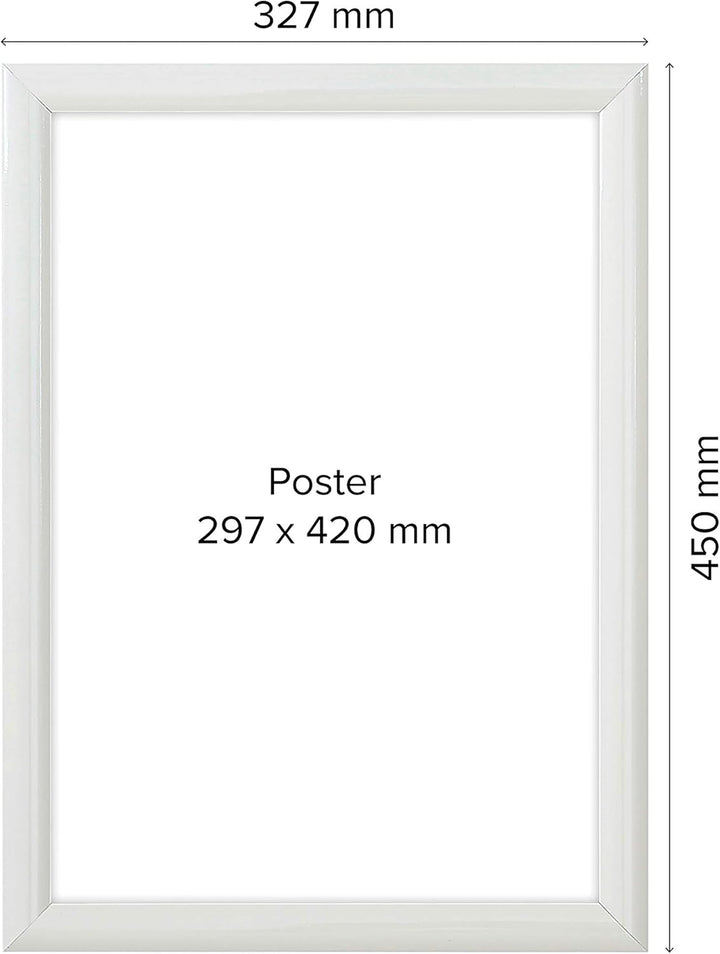 DISPLAY SALES Klapprahmen [5 St.] weiss DIN A3 25 mm Plakatrahmen Wechselrahmen | Ecken auf Gehrung