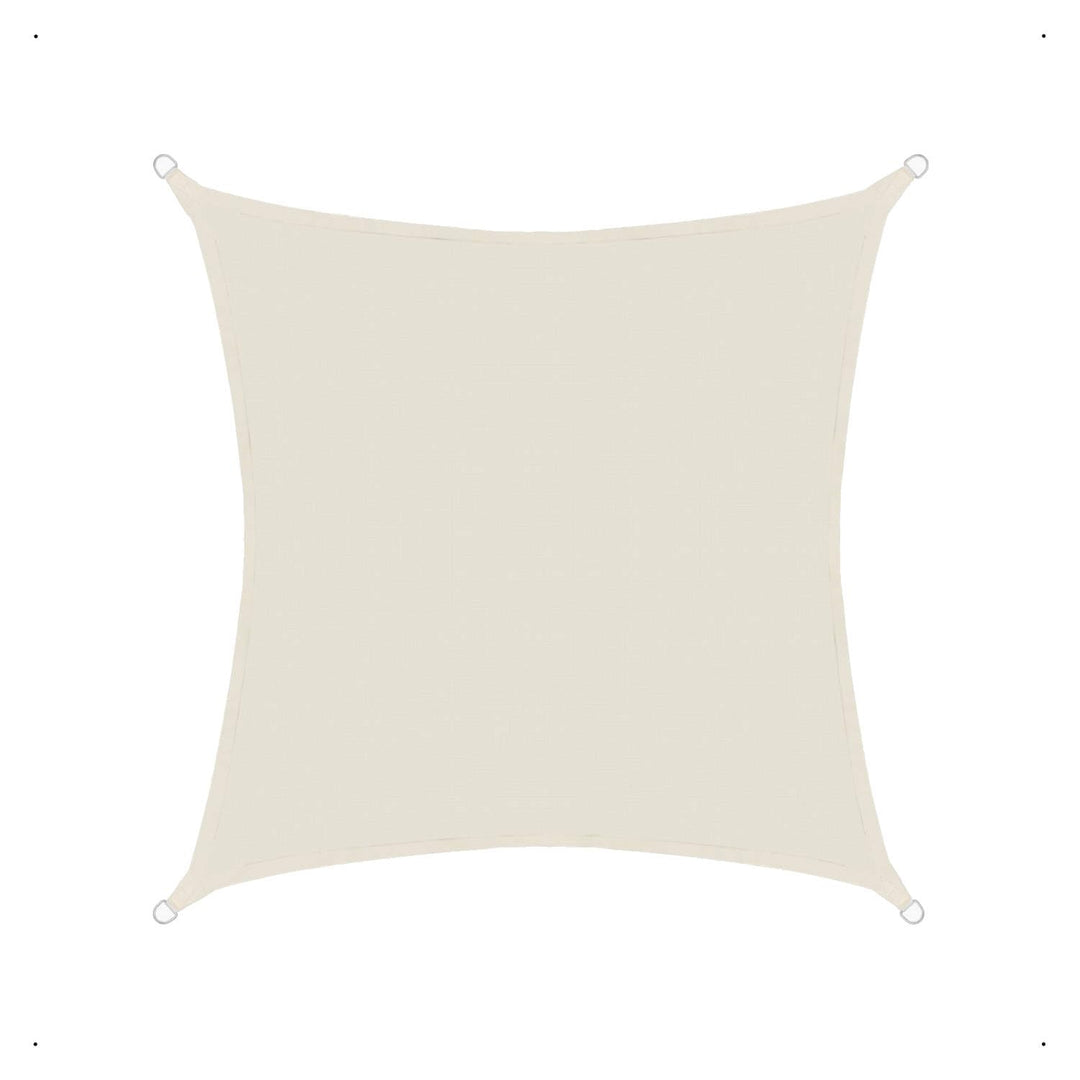 Sonnensegel luftdurchlässig 3m Quadrat Sonnenschutz HDPE - Cream Cream 3m quadrat HDPE, Cream 3m qua