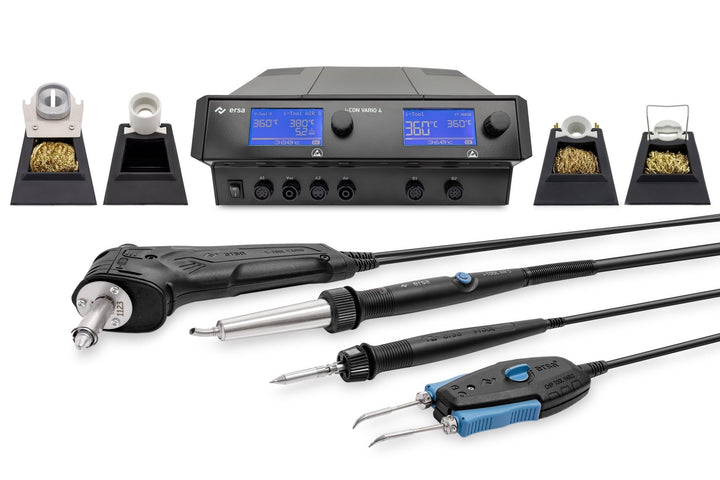 ERSA i-CON VARIO 4 MK2 ESD Mehrkanal Löt- und Entlötstation 500 Watt mit i-TOOL AIR S + i-TOOL MK2 +