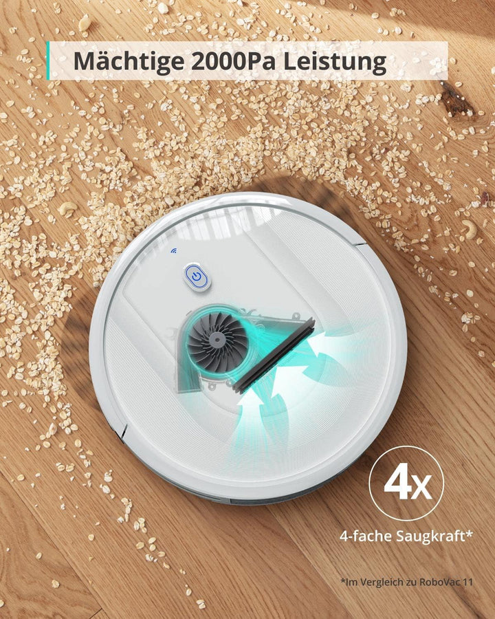 eufy Saugroboter mit Wischfunktion, RoboVac G10 Hybrid, Smart Dynamic Navigation, 2-in-1 Sauger & Wi