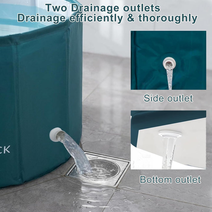 YYW Tragbare Faltbare Badewanne für Erwachsene, 80 x 65 cm, faltbare Badewanne für Eisbäder und warm