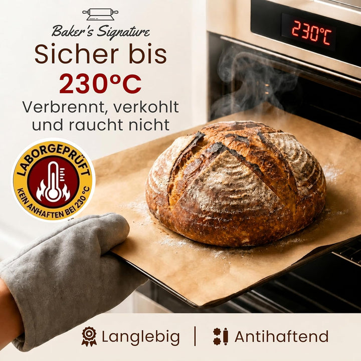 Ungewachstes Backpapier zum Backen - 2er Pack 38 cm x 64 m Backpapierrolle mit Schneidemesser, Antih