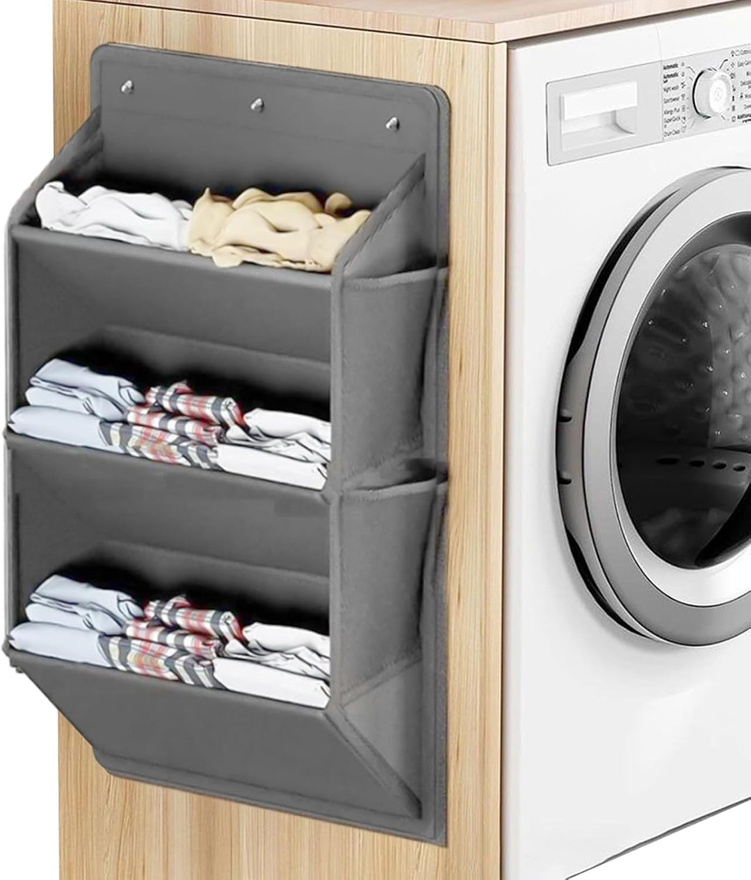 -, 3-lagiger Kleiderschrank-Organizer, schmaler Platz für Schuhe, Kleidung, Handtücher, Geldbörse, W