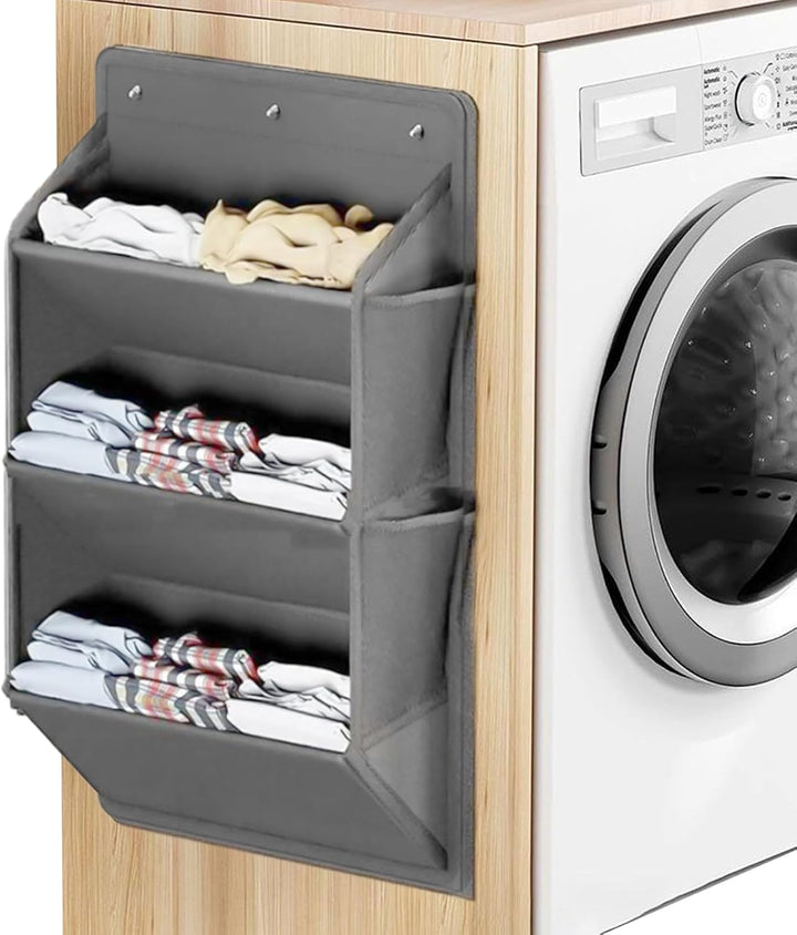 -, 3-lagiger Kleiderschrank-Organizer, schmaler Platz für Schuhe, Kleidung, Handtücher, Geldbörse, W