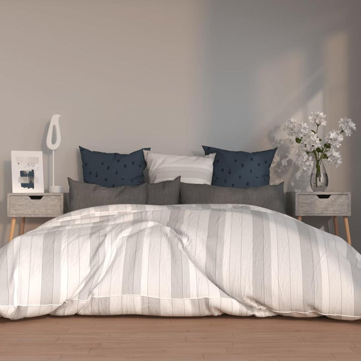 Gecheer 2X Nachttisch mit Schublade Nachtschrank Nachtkonsole Nachtkommode Schlafzimmer Schrank Komm