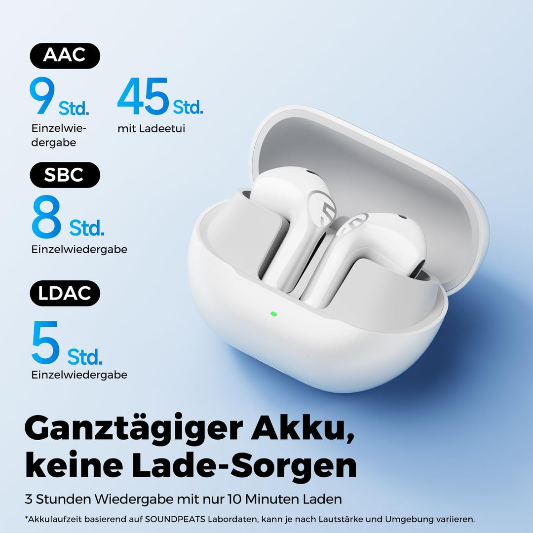 SoundPEATS Air6 HS BT 6.0 kabellose Kopfhörer, Semi-In-Ear-Kopfhörer für leichtes und angenehmes Tra