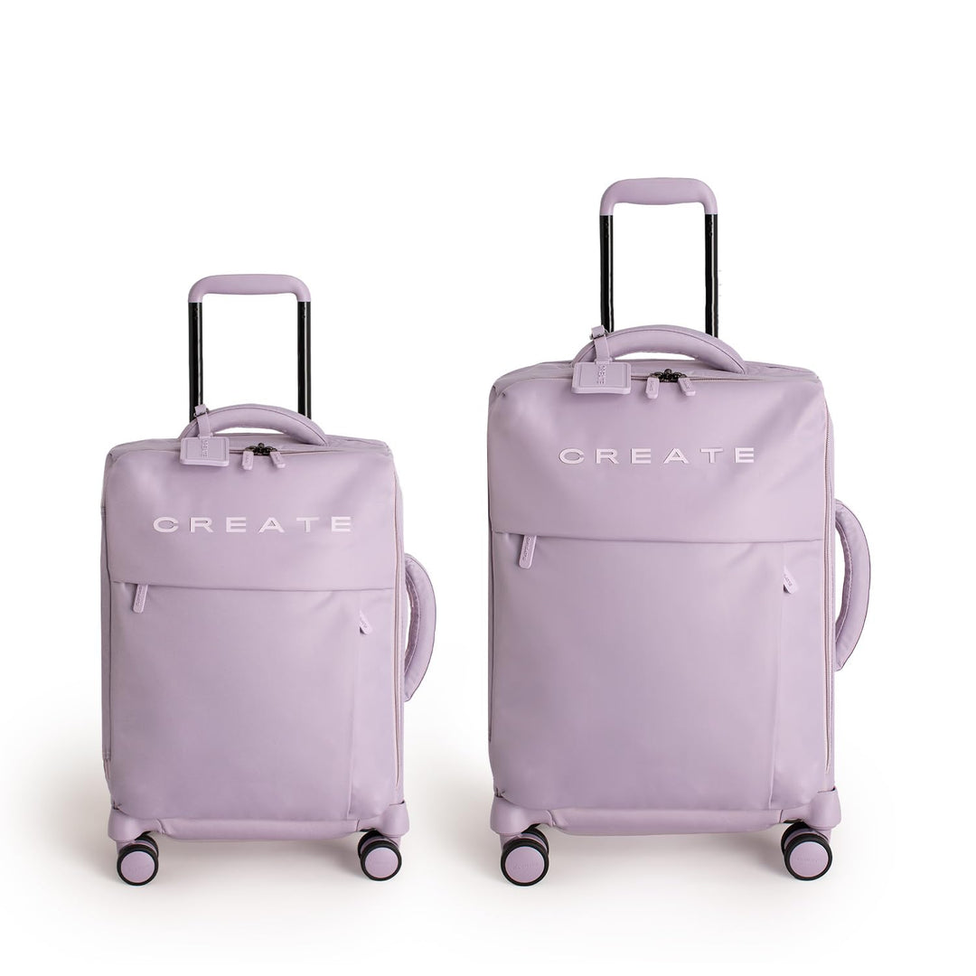 CREATE / Luggage Studio Soft/Set S und M Polyester Soft Koffer Violett/TSA Vorhängeschloss, 4 doppel