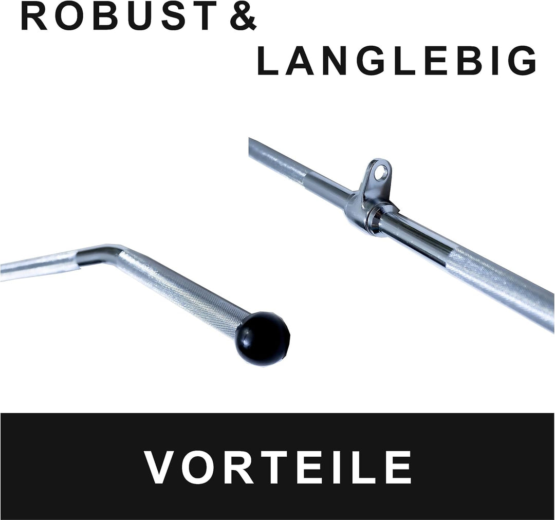 Lisaro Latzugstange Chrom mit Gummi-Bällen und Drehgelenk | Vollmaterial | gelenkschonend