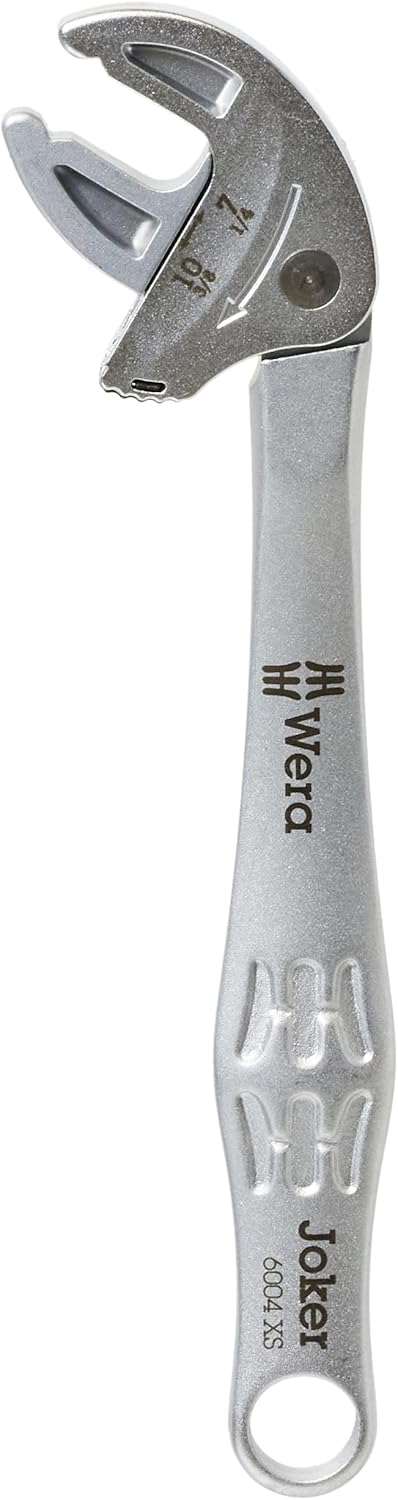 Wera 05020099001 6004 Joker XS Selbstjustierender Maulschlüssel, 7-10 mm (1/4"-3/8") Silber