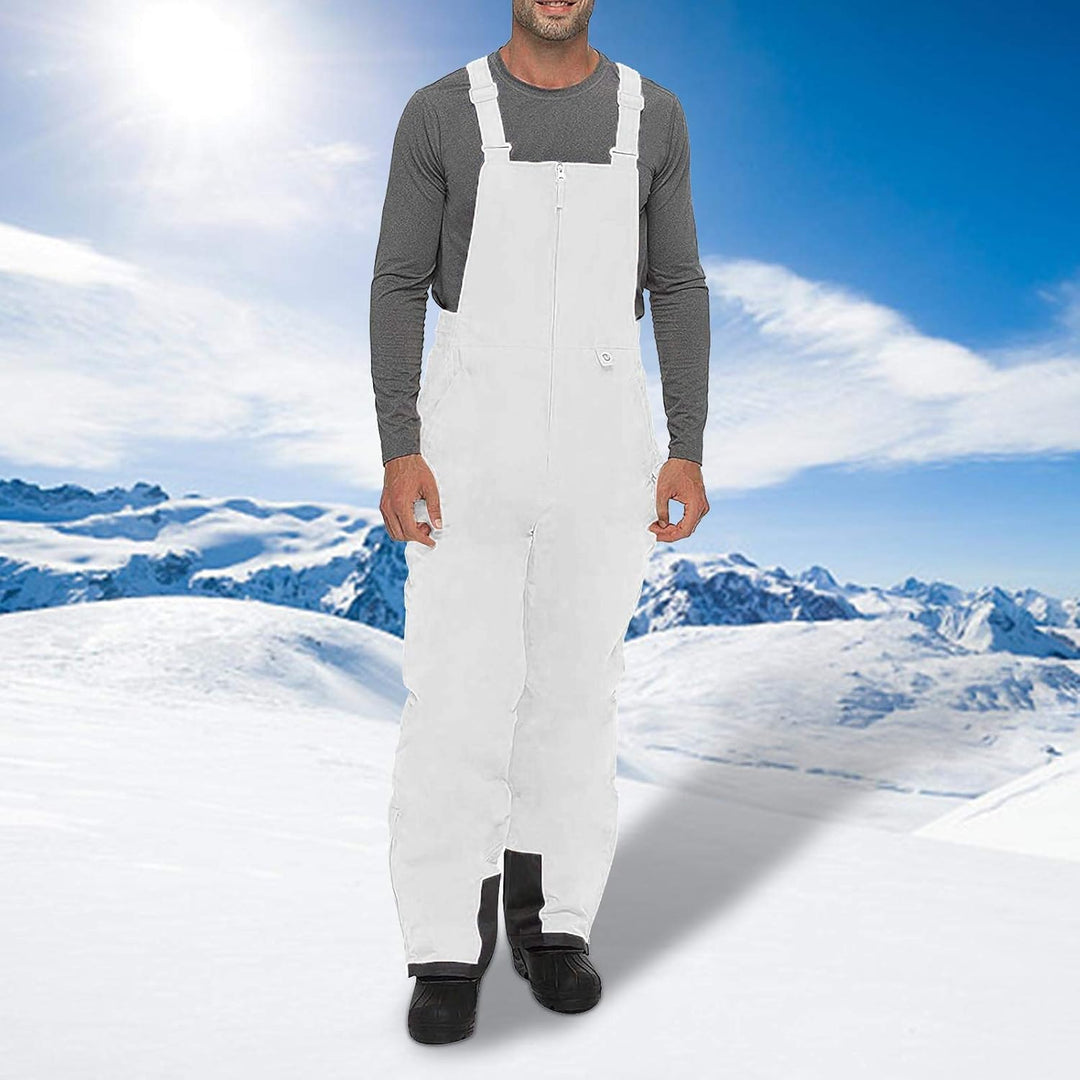 Schneehose Herren Mit Gummizug, Skihose Herren Mit Latz, Snowboardhose Wasserdicht Thermohose Warm S