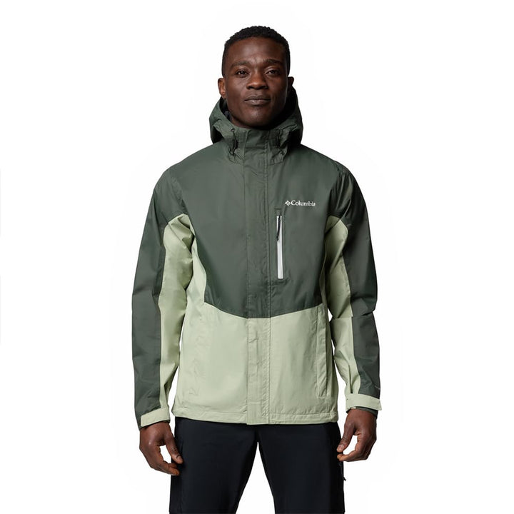 Columbia Herren Pouring Adventure 3 Jacket Wasserdichte Regenjacke (1er Pack) S Greenscape/Safari, S
