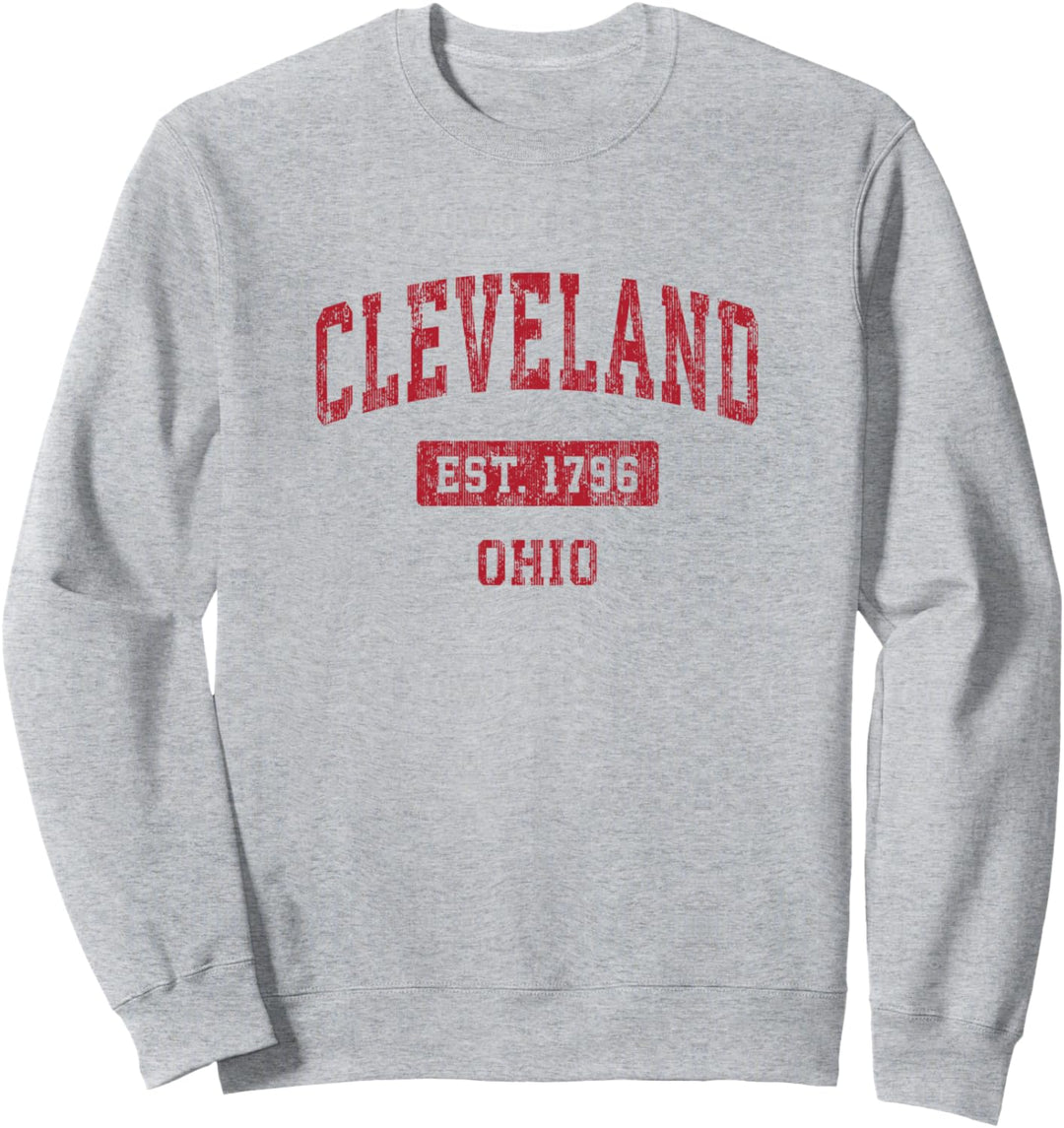Cleveland Ohio OH Vintage Sports Design Rot Sweatshirt