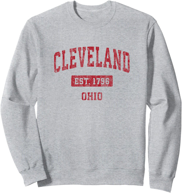 Cleveland Ohio OH Vintage Sports Design Rot Sweatshirt