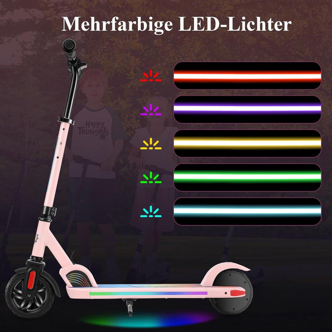Caroma Elektroroller für Kinder von 8-12 Jahren, 180W Motor, 16 km/h, 60 min Fahrzeit, Einstellbare