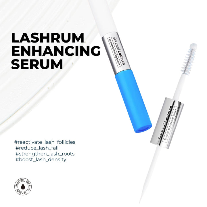 Seapuri Lashrum Wimpernverstärkungsserum | Wimpernwachstumsserum mit Koffein, Peptiden und Biotin |