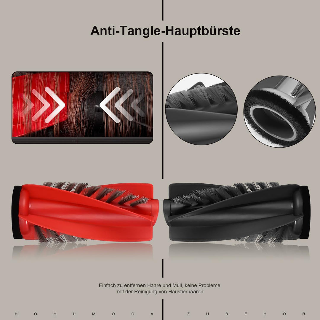 Zubehör Ersatzteile für Roborock Saros 10R / Qrevo CurvX Saugroboter, 1 Dual-Rollbürste 4 Filter 6 S