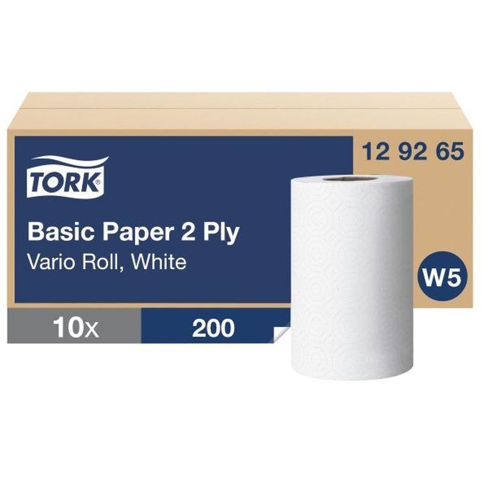 Tork 129265 Standard Papierwischtücher für W5 Kleinrollen-System / 2-lagige, starke Papiertücher in