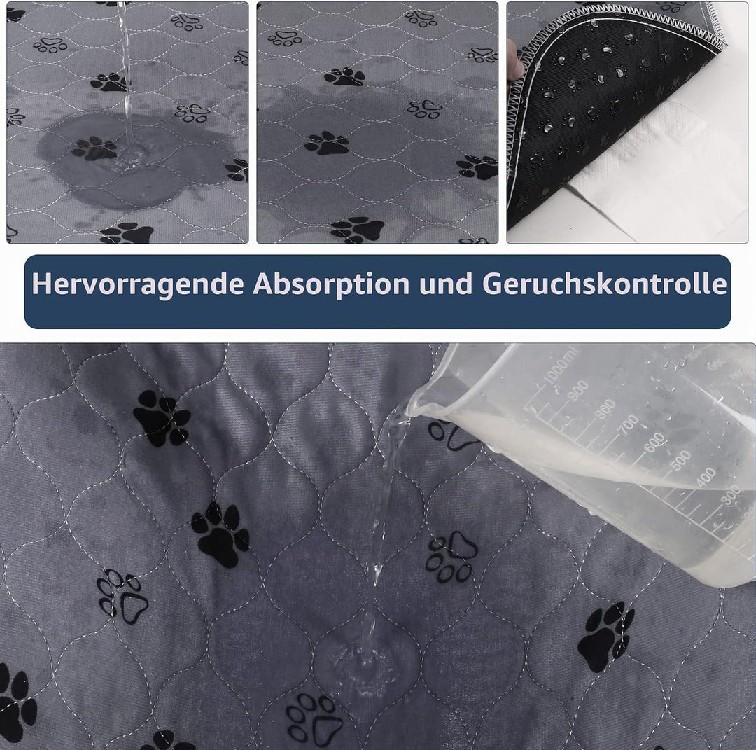 2 Stück 60X40cm Pipi Pads für Meerschweinchen，Waschbare und Wiederverwendbare Pipi Pads für Haustier