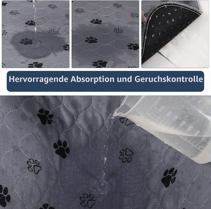 2 Stück 60X40cm Pipi Pads für Meerschweinchen，Waschbare und Wiederverwendbare Pipi Pads für Haustier
