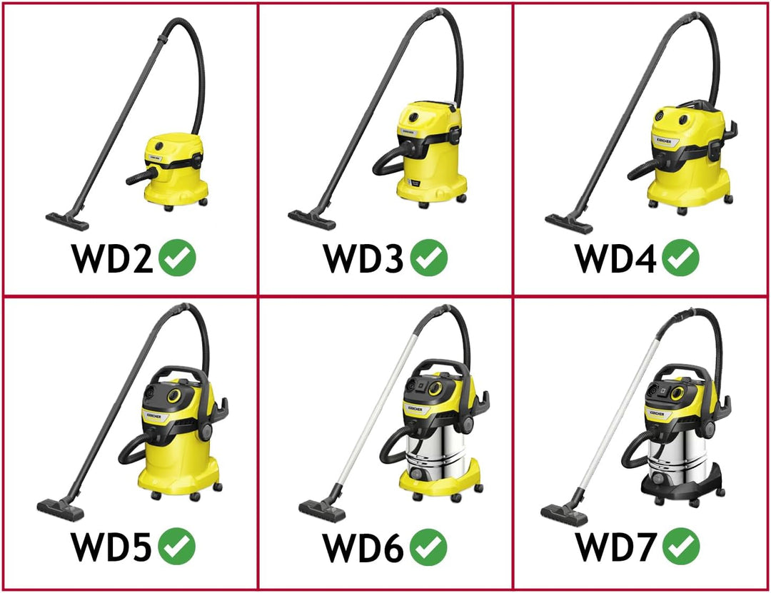 SPARES2GO Turbo-Bürstenkopf für Kärcher Staubsauger-Turbinen-Bodendüse WD2 WD3 WD3P WD4 WD5 WD6 WD6P