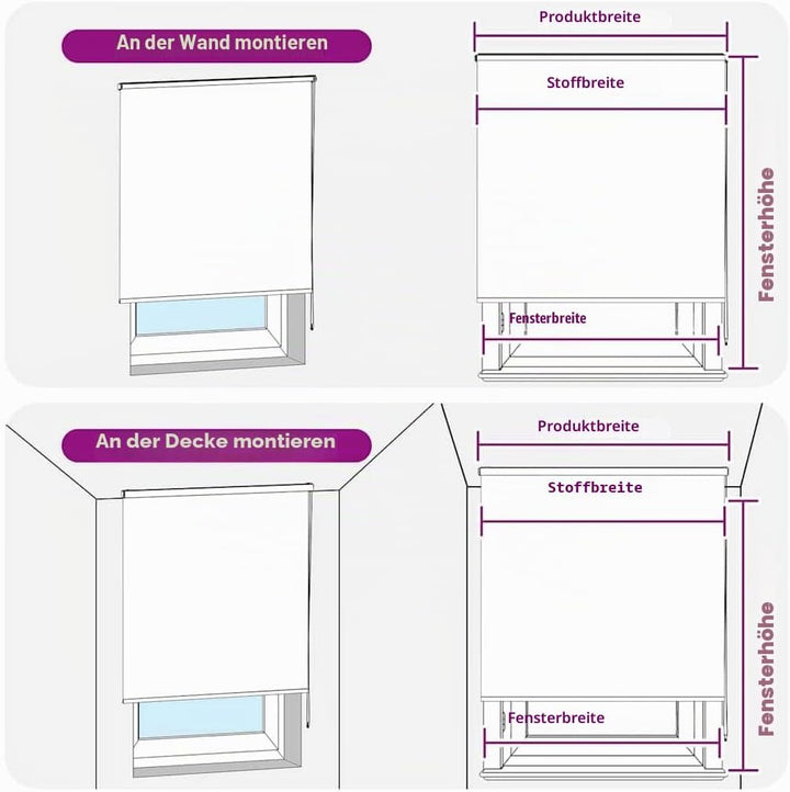 vidaXL Duschrollo mit Kassette 70x240 cm Stoffbreite 66 cm, Duschvorhang, Badewannenvorhang, Seitenz