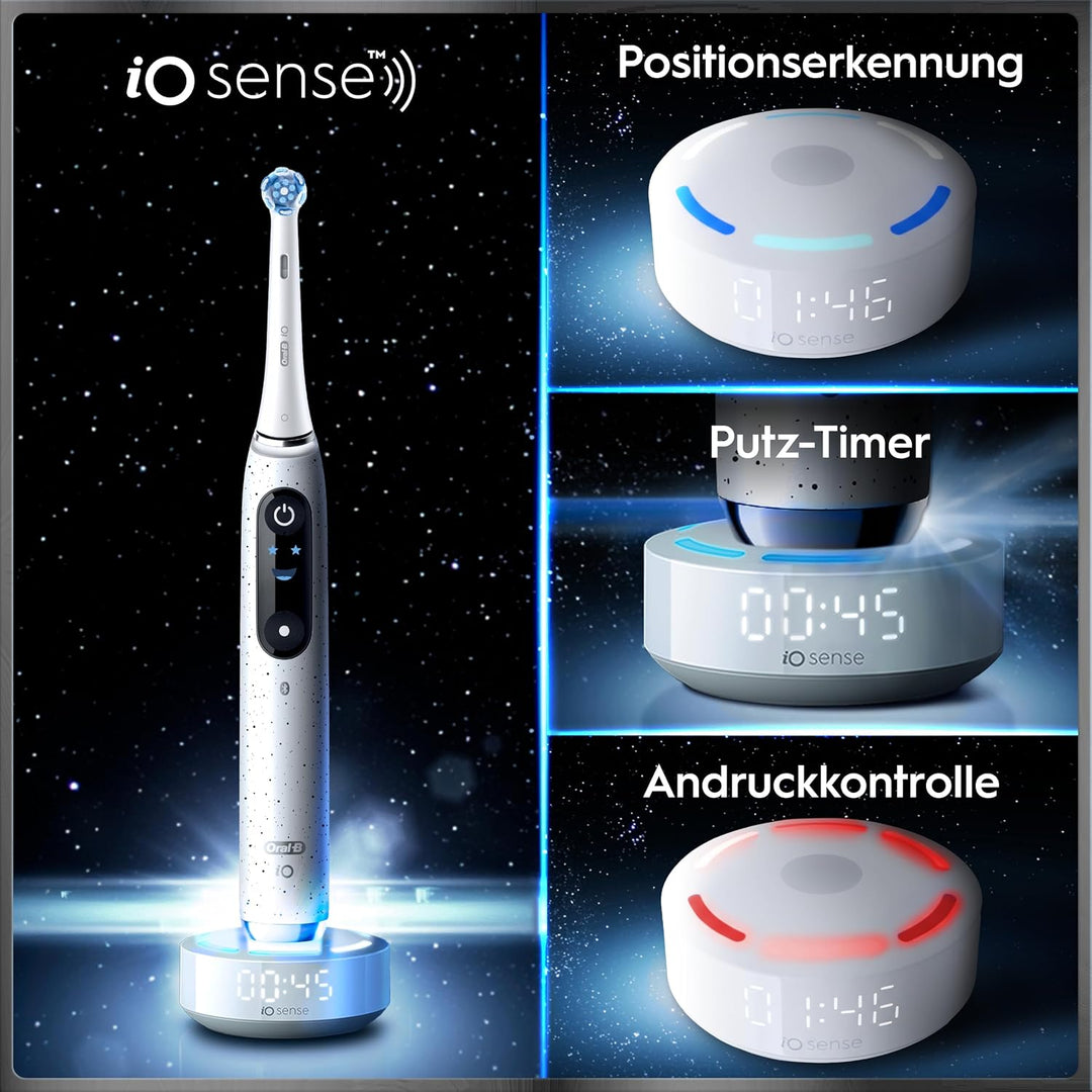 Oral-B iO Series 10 Plus Edition Elektrische Zahnbürste/Electric Toothbrush, PLUS 3 Aufsteckbürsten,