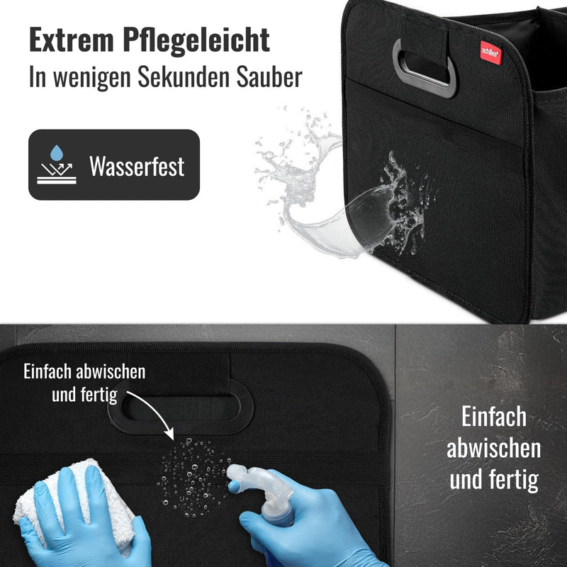 achilles Auto Faltbox mit Name, Kofferraumtasche personalisierbar, Kofferraum-Organizer, Autotasche,